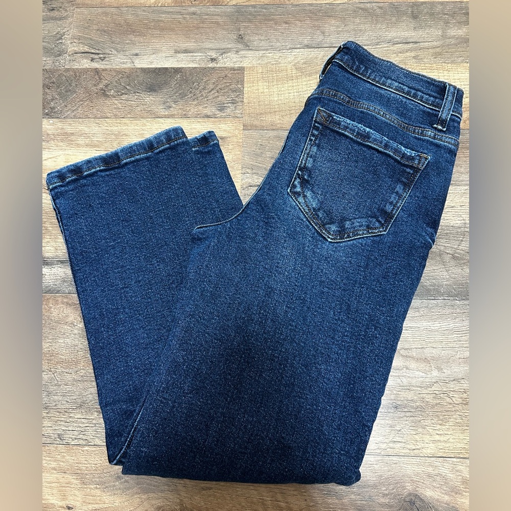 Kensie High Rise Straight Jeans in Deep Blue - Picture 5 of 5